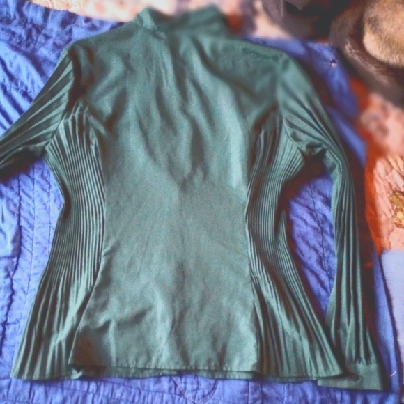 Zac And Rachel pleated Silky Rayon blouse,Dressy!Only worn once,Large - Picture 3 of 4